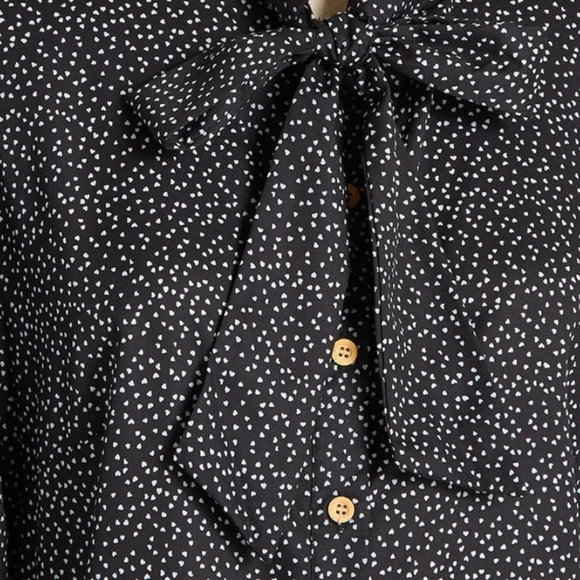 NWT Modcloth Heart Blouse - Picture 3 of 4